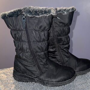 💚Totes Women's Black Winter Boots with Faux Fur